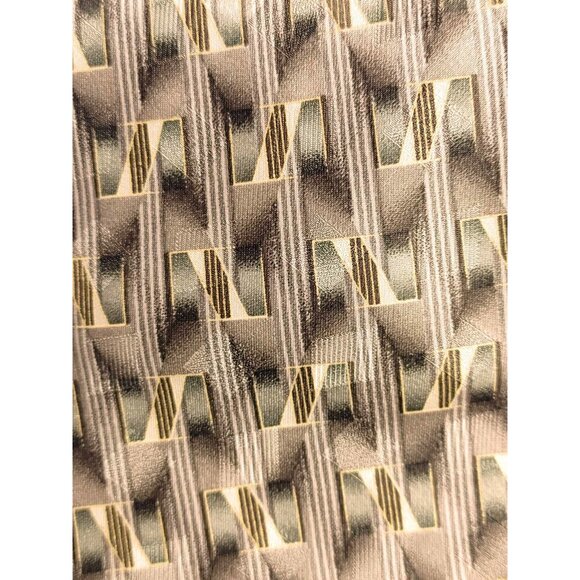 Stafford Executive Men's Silk Neck Tie With Geometric Pattern Italian Fabric - Picture 2 of 5